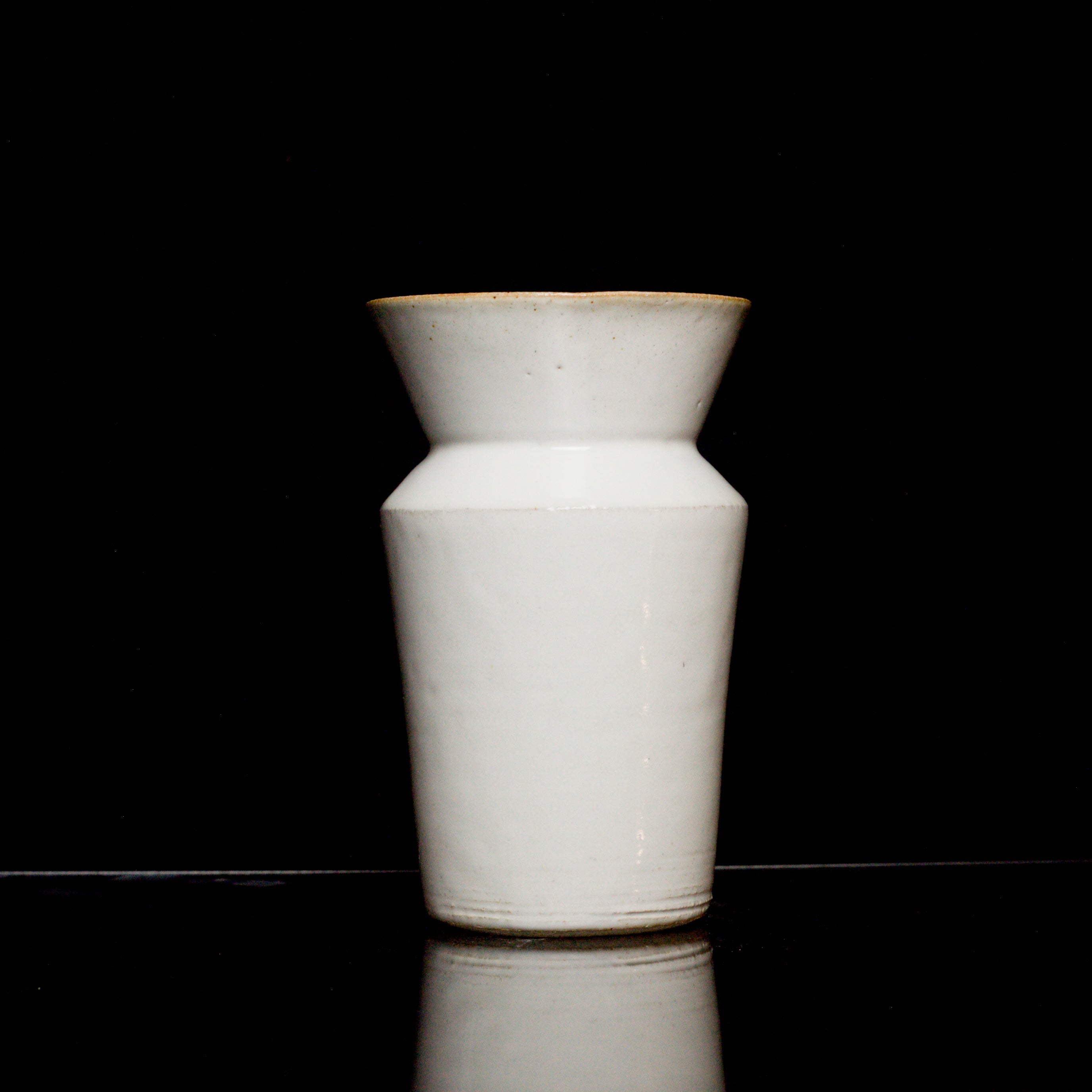 White Angled Vase